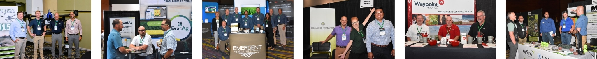 2026 exhibit sponsor image collage row photos of exhibitors and sponsors having fun at tech hub live 2025